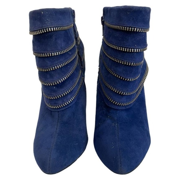 CR Luxe Blue Suede Bootie Size 5.5 - Picture 2 of 9